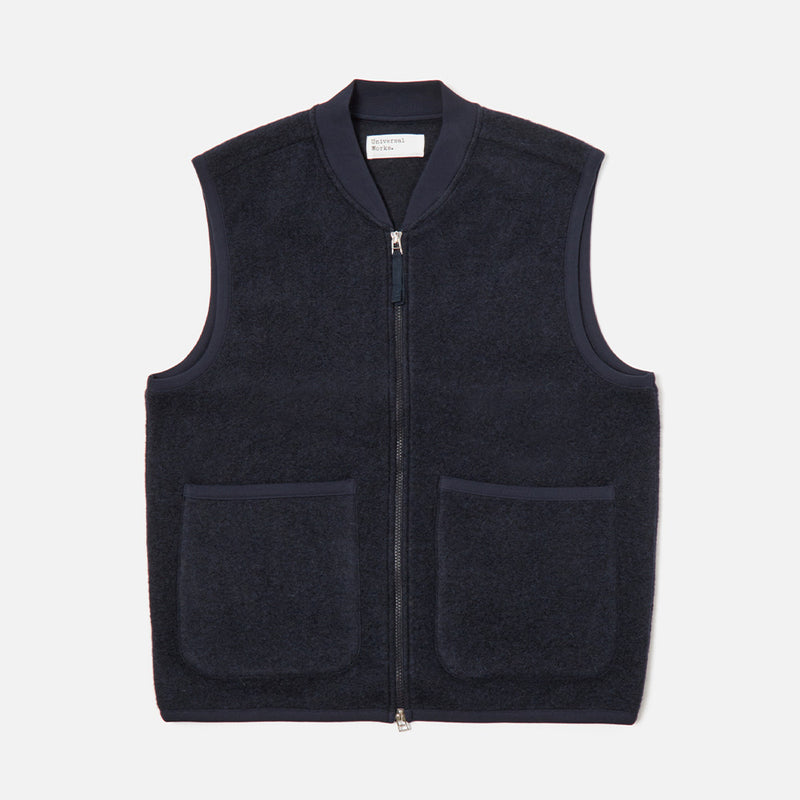 Universal Works - Veste Zip Waistcoat - Marine