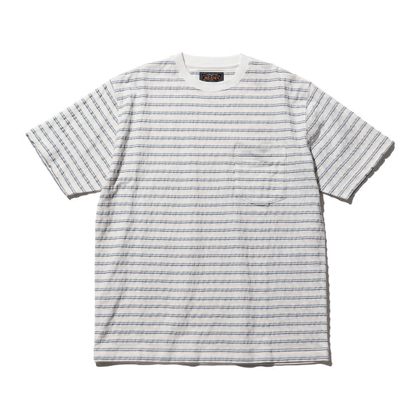 Beams Plus - T-shirt jacquard - Blanc