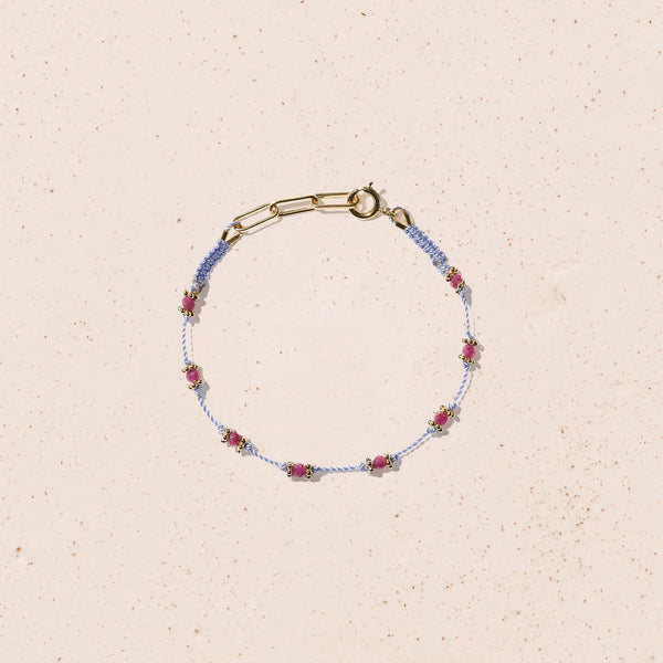 Tityaravy - Bracelet Lotus - Rubis Rose