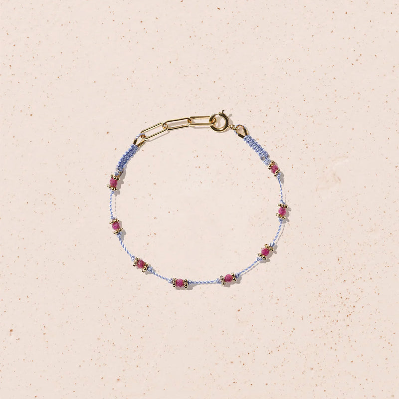 Tityaravy - Bracelet Lotus - Rubis Rose