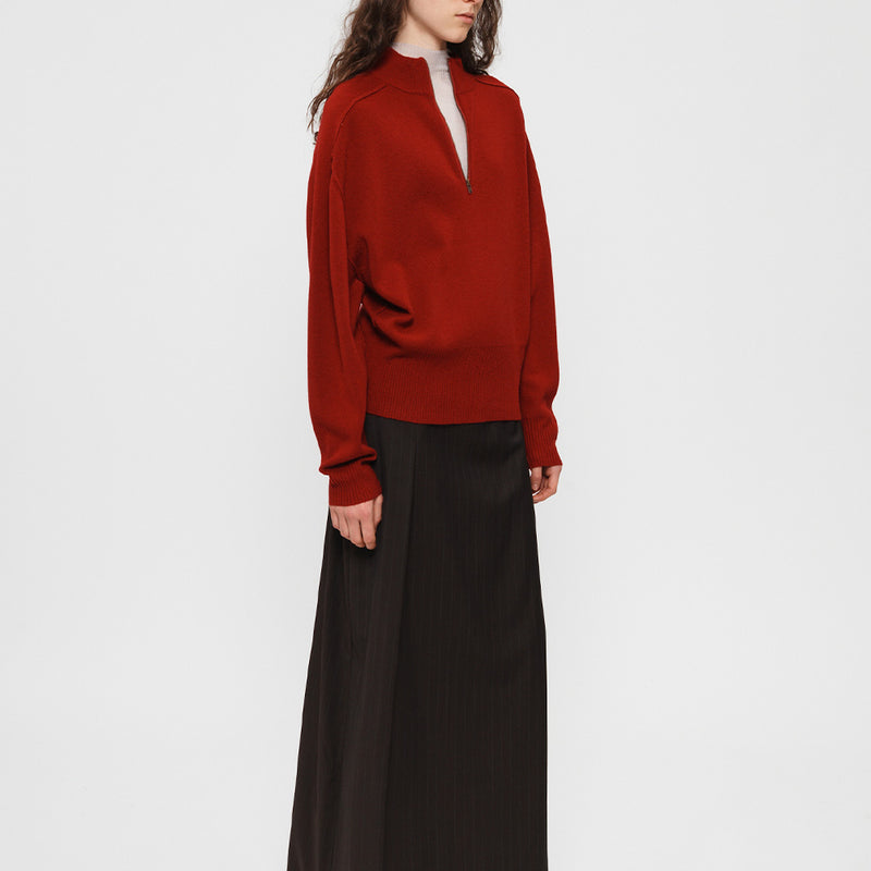 6397 - Pull Half Demi Zip - Ruby