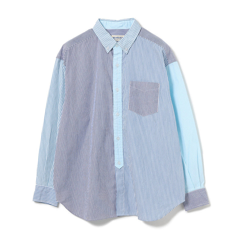 Beams Boy - Chemise Lwn - Bleu