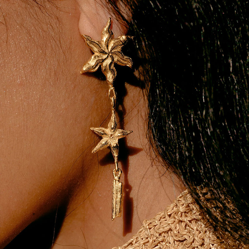 Fontennoy - Boucles d'oreilles Herbes de la Saint-Jean - Or