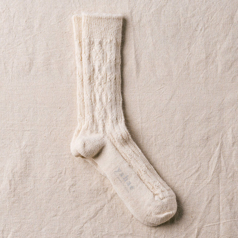 Yahae - Chaussettes Alpaca Cable - Beige