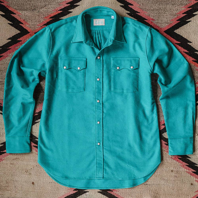 Wythe - Chemise Moleskine Pearlsnap - Turquoise