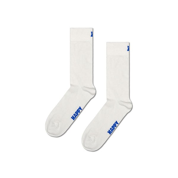 Happy Socks - Chaussettes Hautes Solid - Blanc