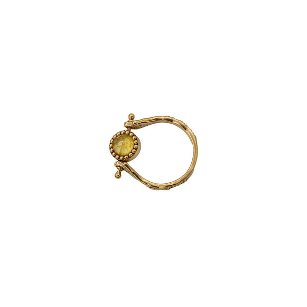 LA2L - Bague Sacha oeil Pierre Pivot - Citrine