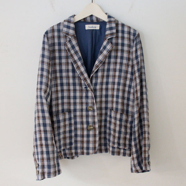 Sarahwear - Veste Check Lin - Gris