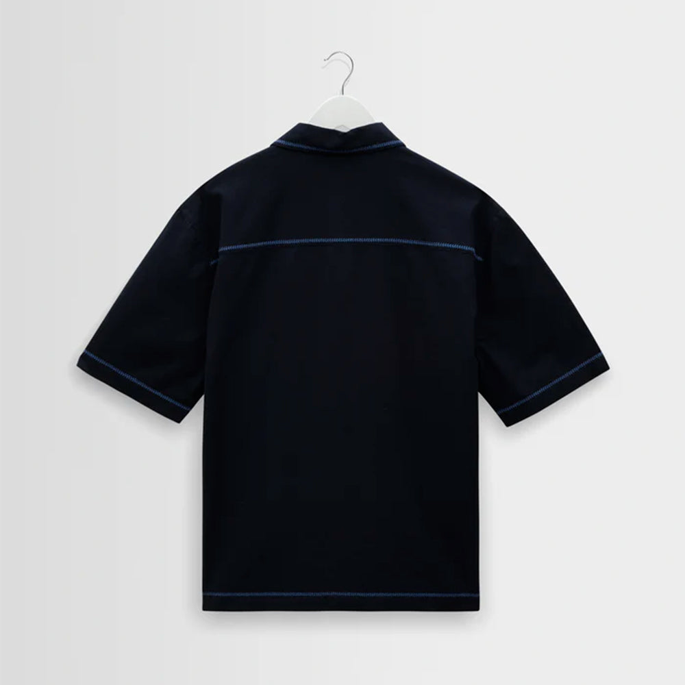 Wax London - Keats SS Shirt - Navy – Merci Paris