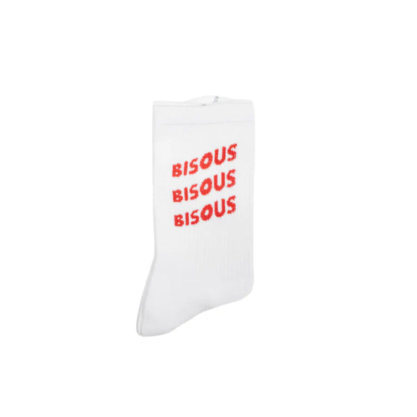 Bisous Skateboard - Chaussette Sonics - Blanc & Rouge