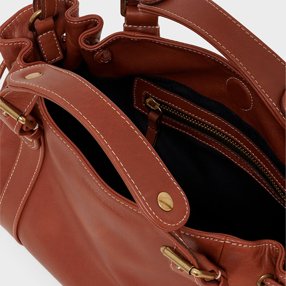 Gerard Darel - Le 12H leather bag - Tan – Merci Paris