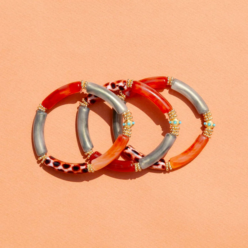 Juhu - Bracelet Juhu - Gris, Léo & Orange