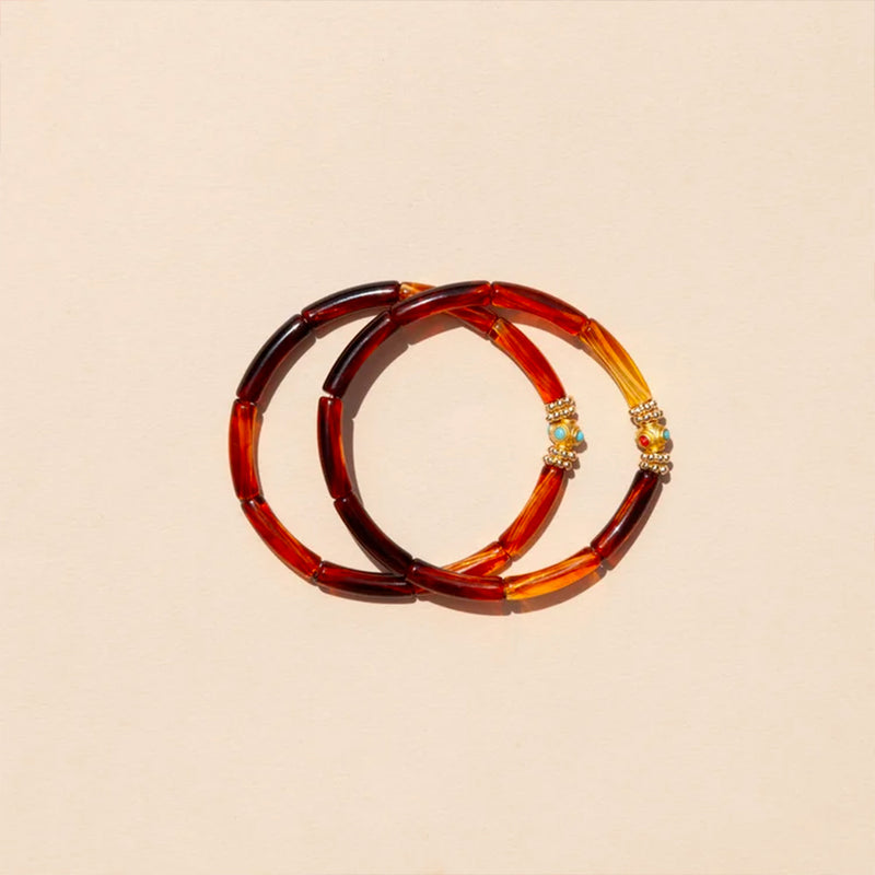 Juhu - Bracelet Duo Mini Leo - Marron