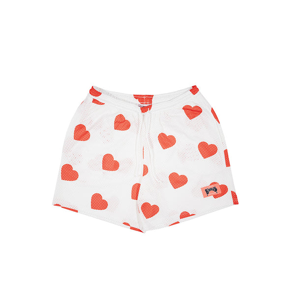 Bisous Skateboard - Short Cœur - Blanc