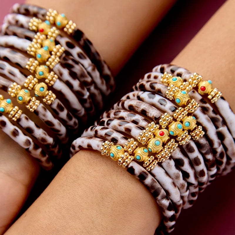 Juhu - Bracelet Duo Mini Leo - Blanc & Marron