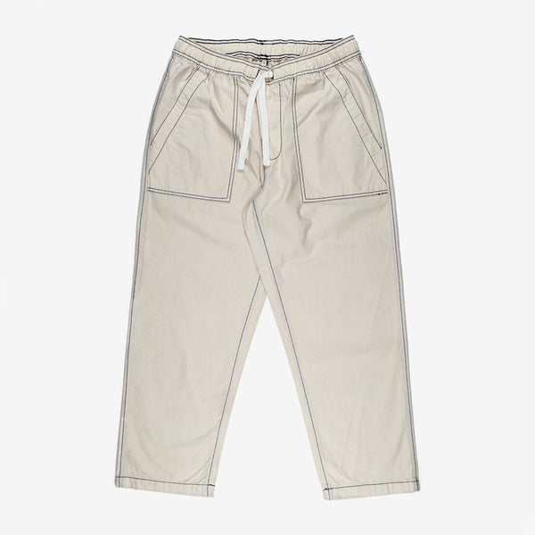 Bleu - Pantalon Relaxed Contrast Stitch - Off White