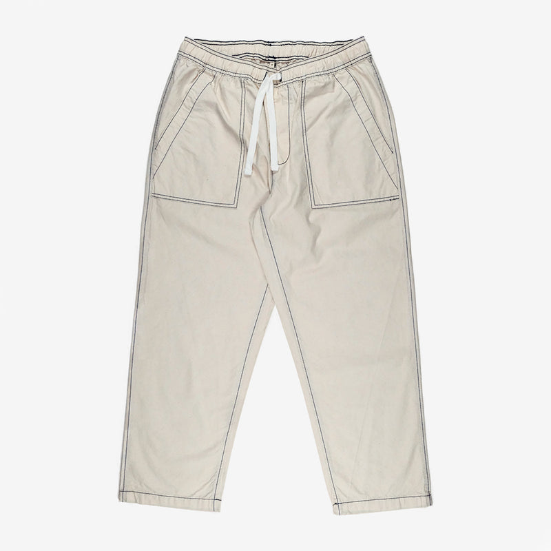 Bleu - Pantalon Relaxed Contrast Stitch - Off White