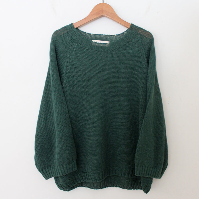 Sarahwear - Pull en Maille de Lin - Vert