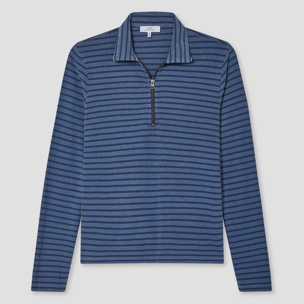 Save Khaki United - Polo Coton Fermeture - Bleu Union