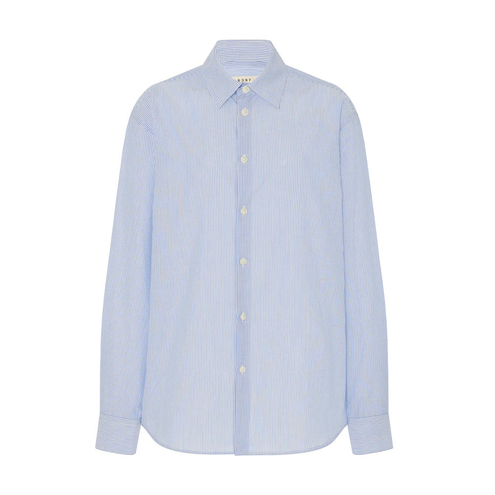 6397 - Chemise Habillée - Rayures Bleues – Merci Paris