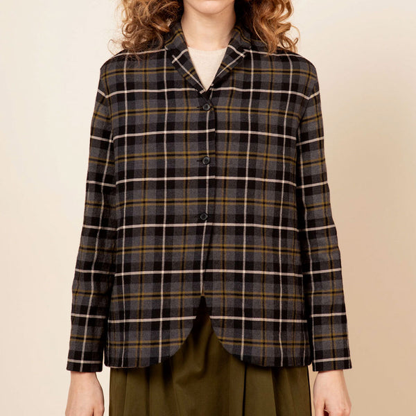 Apuntob - Veste Blazer Carreaux - Café