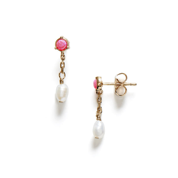 Anni Lu - Boucles d'oreilles Pearly Stud - Rose