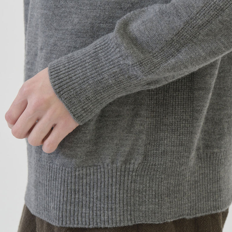 Pas de Calais -  Maille Col Roulé Ample - Gris Top