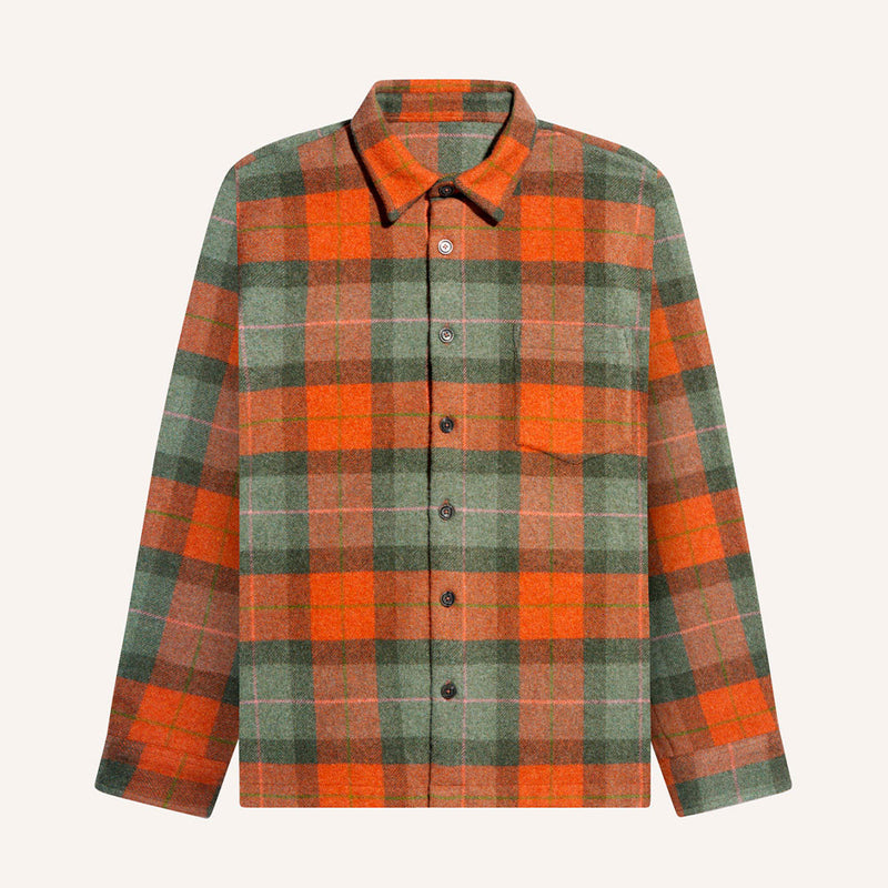 Later - Surchemise Epure - Tartan Orange & Vert
