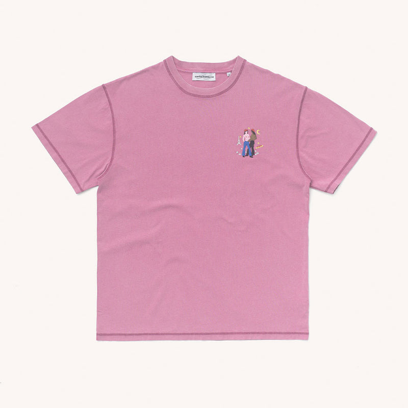 Carne Bollente - T-Shirt Chic Cheek in Paris - Rose