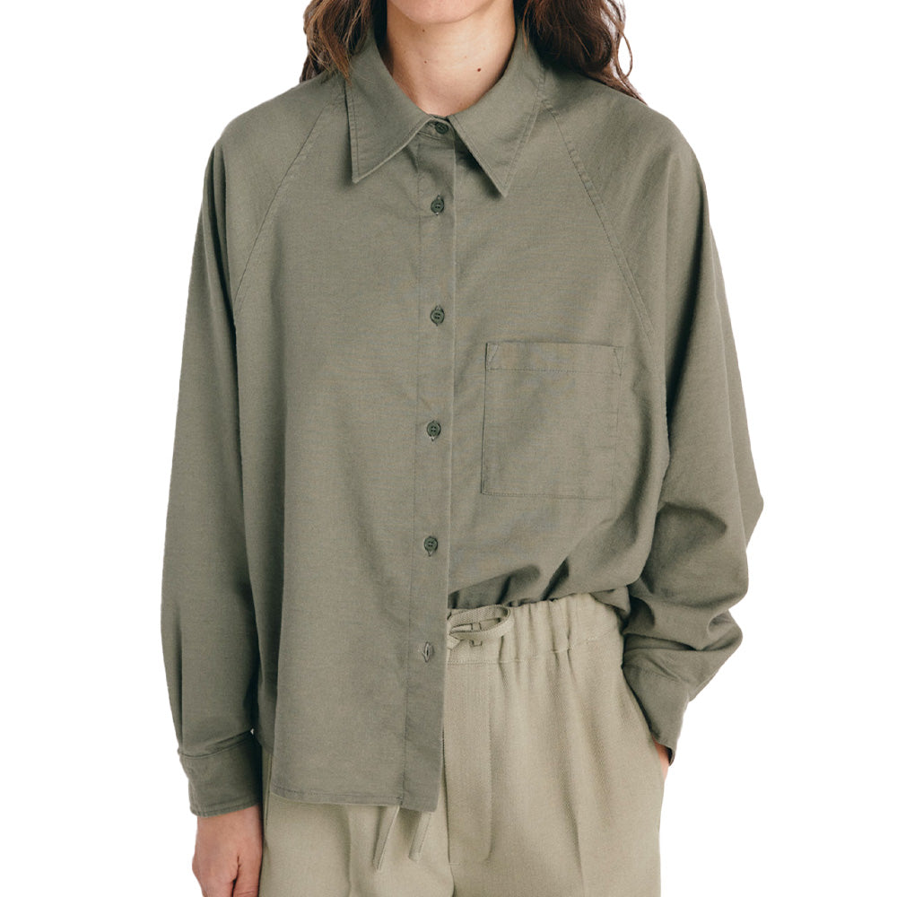 【MASSCOB/マスコブ】Vis/Linen OVERSIZE シャツ Masscob - Chemise Bass - Vert – Merci Paris