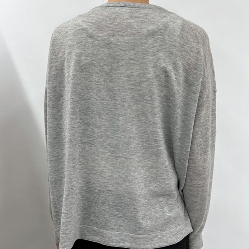 CT Plage - Pull Fin - Gris Clair