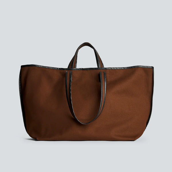 Kassl Editions - Sac Tote Canvas - Marron Amande /Oil noir