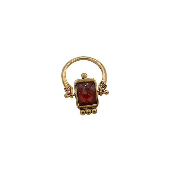 LA2L - Bague Sacha Force Pivot - Hessonite