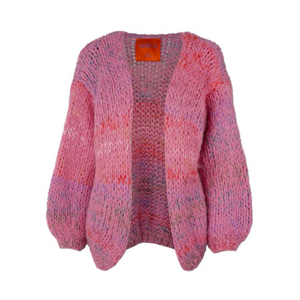 トップス Merci Wrap Knit Cardigan Les Tricots D'o - Isa Cardigan - Multi Pink – Merci Paris