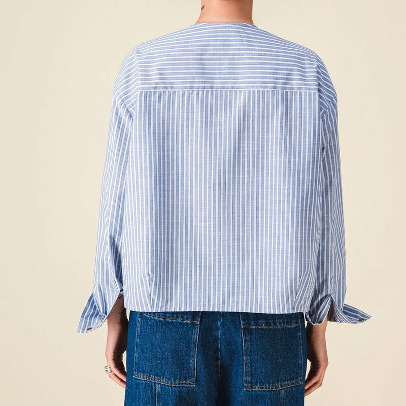 Sixsoeurs - Chemise Brad - Beige & Bleu