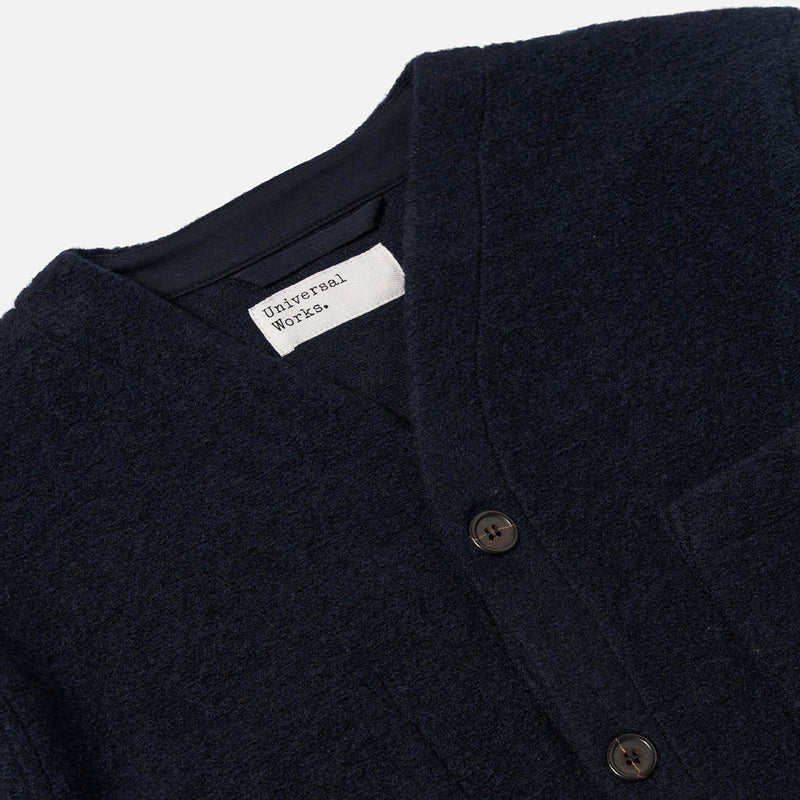 Universal Works - Cardigan Laine - Marine