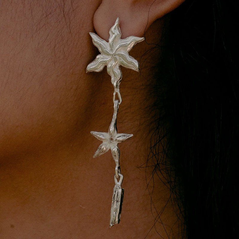 Fontennoy - Boucles d'oreilles Herbes de la Saint-Jean - Argent