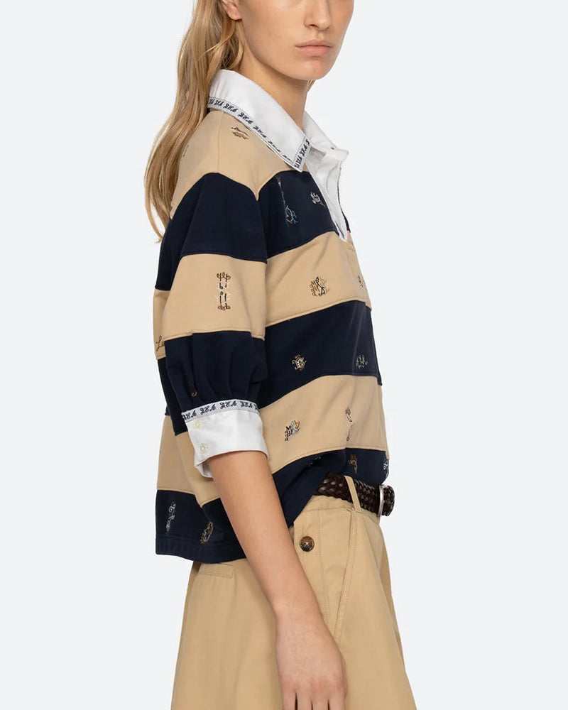 Sea NY - Top Juliet Rugby - Beige - SEA NEW YORK - vue 2