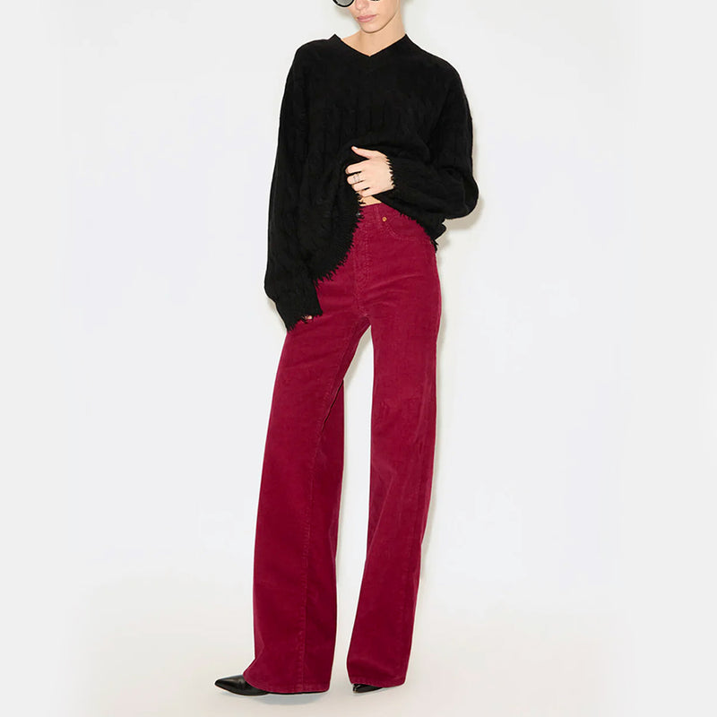 RE/DONE - Jeans High Rise Wid - Rouge Betterave