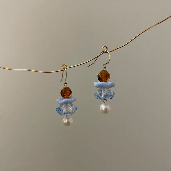 Project Bon - Boucles d'oreilles Noor - Bleu
