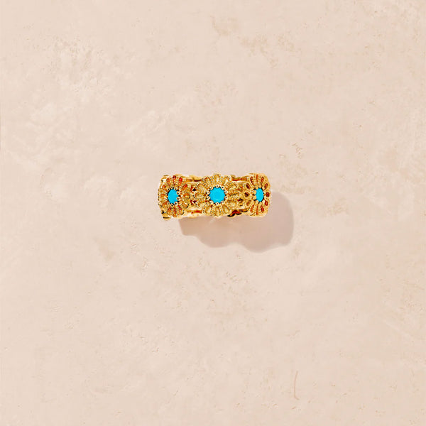 Tityaravy - Bague Saï-7 - Turquoise