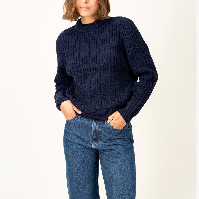 Tricots Jean Marc - Pull Meline Col Rond - Marine