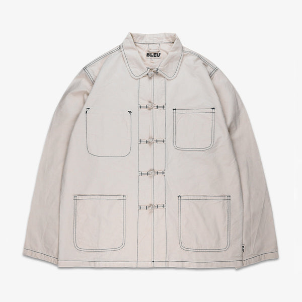 Bleu - Veste Shanghai Contrast Stitch  - Off White