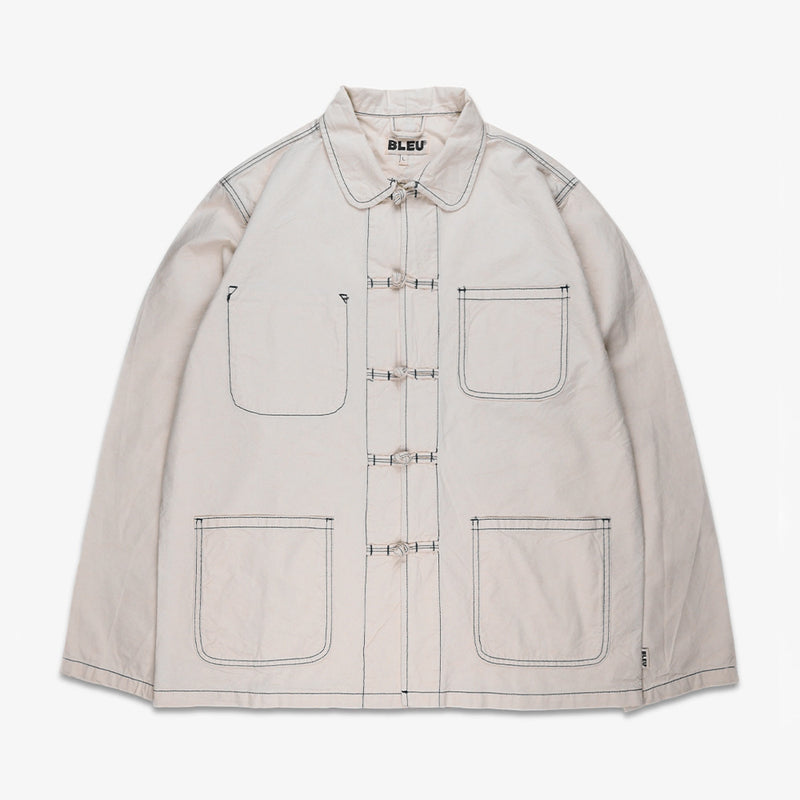Bleu - Veste Shanghai Contrast Stitch  - Off White