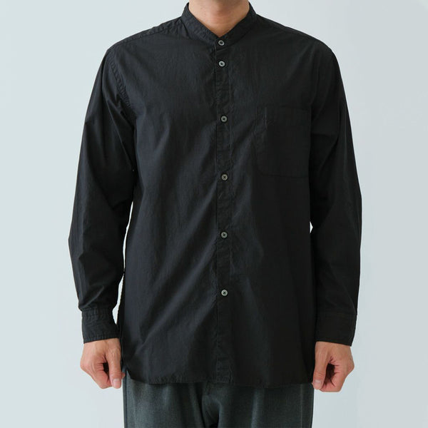 Sage de Cret - Chemise Longue Col Montant - Noir