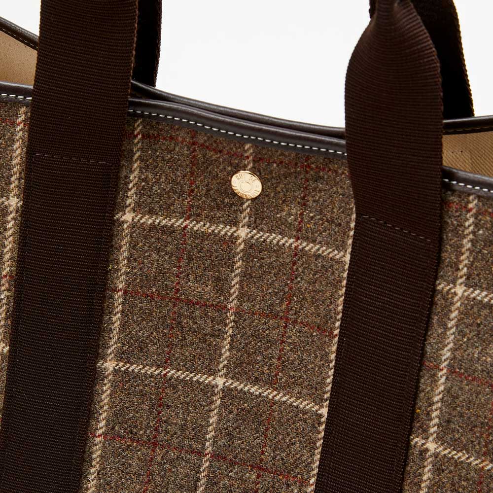 Rue de Verneuil - Traversée M Hunting Tweed Bag - Brown