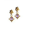 Sofia Rocha - Boucles d'oreilles Viena - Or & Lilas