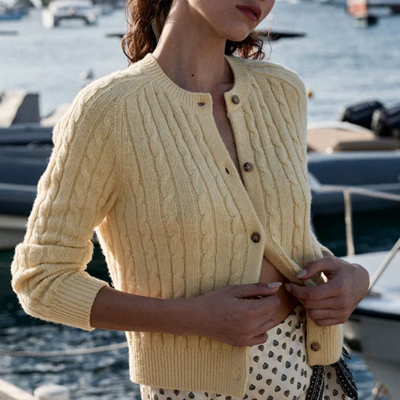 Dôen - Cardigan Penrose - Jaune Citron