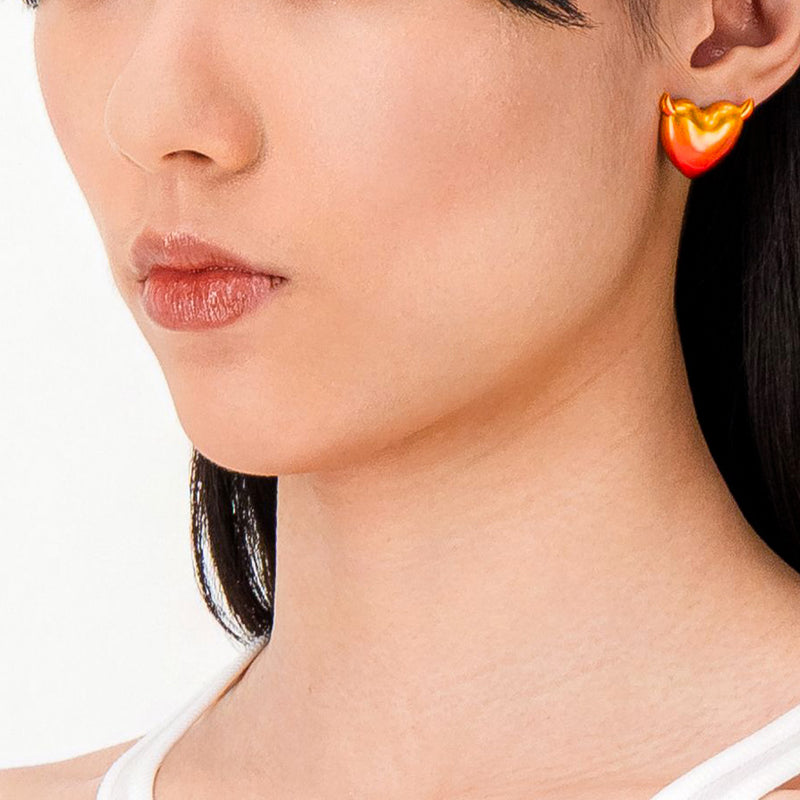 Justine Clenquet - Boucles d'oreilles Devil - Orange