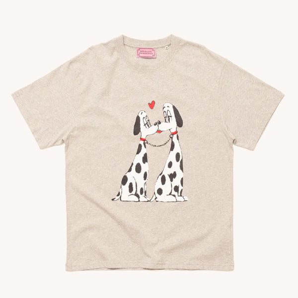 Carne Bollente - T Shirt The Pooch Smooch  - Gris
